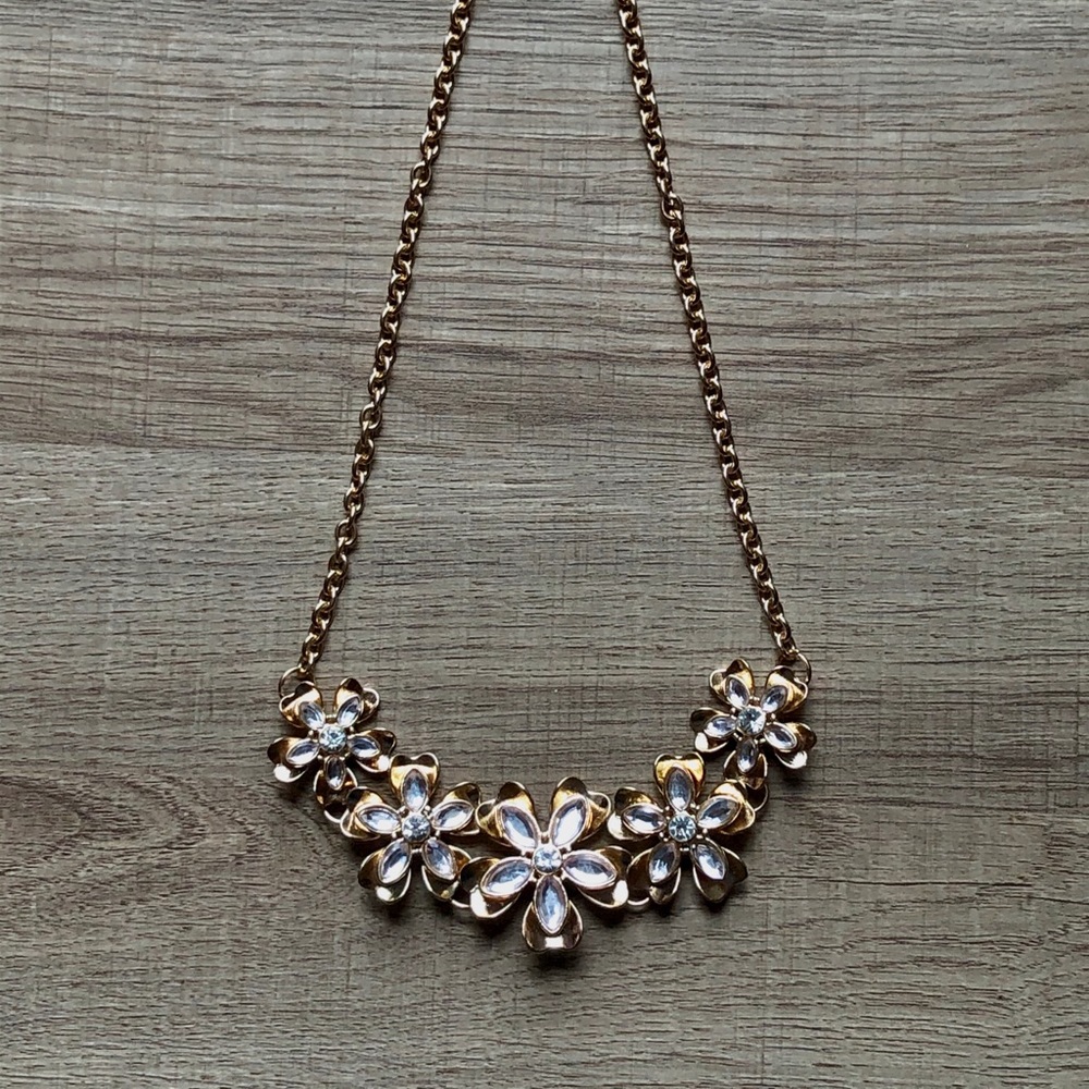 Gold Flower Accent Necklace